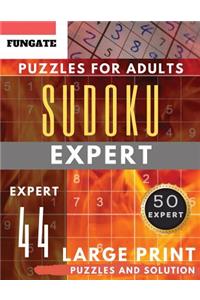 Expert Sudoku Puzzles for Adults Large Print