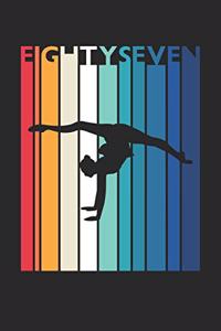 Gymnastics Notebook for 87 Year Old Women and Men - Vintage Gymnastics Journal - 87th Birthday Gift for Gymnast Diary