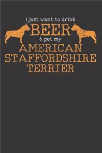 Amstaff Dog Beer Drinking Notebook Journal