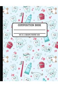 Composition Book Graph Paper 4x4