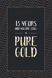 13th Birthday Notebook