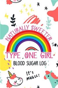 Naturally Sweeter Type One Girl Blood Sugar Log