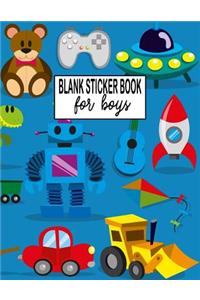 Blank Sticker Book for Boys