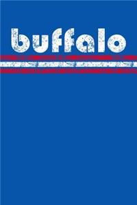 Buffalo: New York Notebook Journal Planner Retro Vintage Weathered 90 Pages