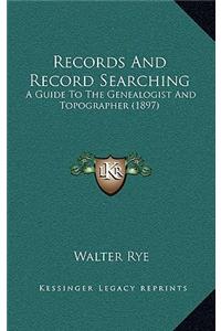 Records and Record Searching