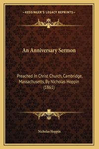 An Anniversary Sermon