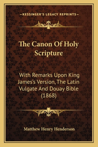 Canon Of Holy Scripture