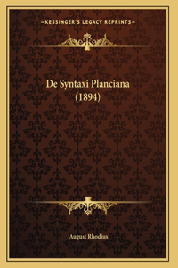 De Syntaxi Planciana (1894)
