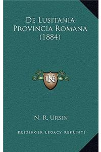 De Lusitania Provincia Romana (1884)