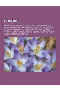 Bosons: Axion, Boson, Chameleon Particle, Gauge Boson, Gluon, Goldstone Boson, Graviphoton, Graviton, Higgs Boson, Majoron, Ph