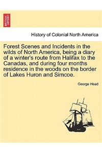 Forest Scenes and Incidents in the Wilds of North America, Being a Diary of a Winter's Route from Halifax to the Canadas, and During Four Months Residence in the Woods on the Border of Lakes Huron and Simcoe.