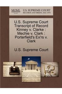 U.S. Supreme Court Transcript of Record Kinney V. Clarke