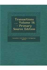 Transactions ..., Volume 16