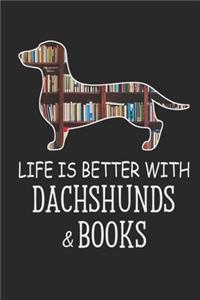 Easily Distracted By Dachshunds and Books Notebook/Journal 6x9 100 Pages