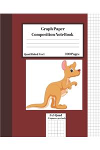 Graph Composition Notebook 5 Squares per inch 5x5 Quad Ruled 5 to 1 100 Sheets