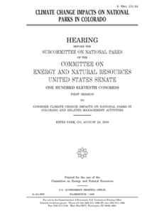 Climate change impacts on national parks in Colorado