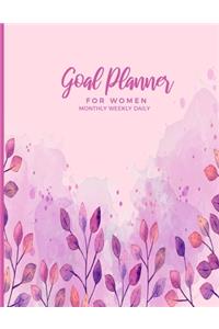 Goal Planner For Women Monthly Weekly Daily