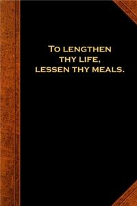 2020 Weekly Planner Ben Franklin Quote Lengthen Life Vintage Style 134 Pages