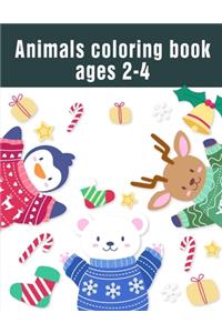 Animals coloring book ages 2-4