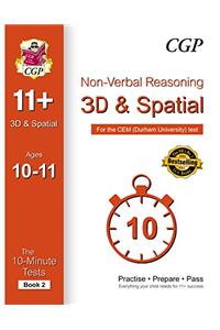 10-Minute Tests for 11+ Non-Verbal Reasoning: 3D and Spatial Ages 10-11 (Book 2) - CEM Test