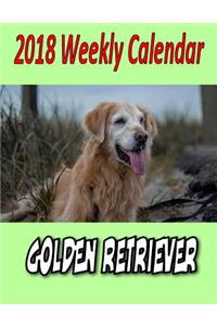 2018 Weekly Calendar Golden Retriever