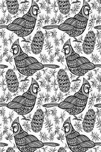 Color My Cover Christmas Journal - Christmas Patridges