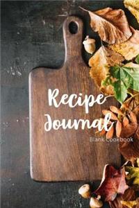 Blank Cookbook Recipe Journal