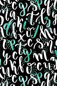 Journal Notebook Sparkly Letters Pattern 3