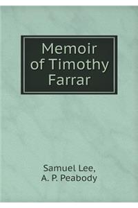 Memoir of Timothy Farrar