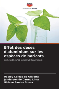 Effet des doses d'aluminium sur les espèces de haricots