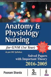 ANATOMY & PHYSIOLOGY NURSING FOR GNM (1ST YEAR)SOLVED PAPERS WITH IMP. THEORY 2016-2005