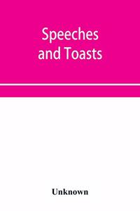 Speeches and toasts