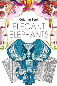 Coloring Book Elegant Elephants