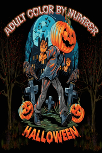 Halloween color by number adult