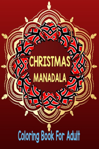Christmas mandala coloring book for adult
