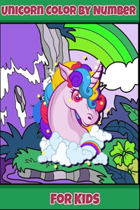 Unicorn color by number for kids