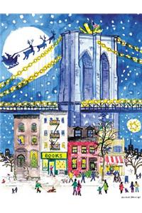 Michael Storrings Brooklyn Bridge Holiday Embellished Notecards