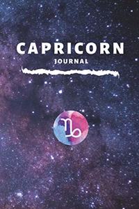 Capricorn Journal: Zodiac Sign Notebook - Diary - Beautiful 120 Pages Dot Grid Diary with Softcover and Personal Astrological Horoscope Sign in Watercolor Design on Ga