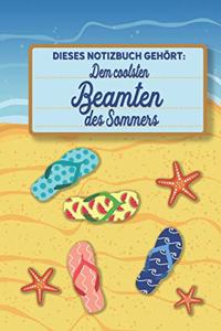 Dieses Notizbuch gehört dem coolsten Beamten des Sommers