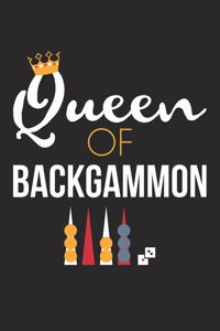 Backgammon Notebook - Queen of Backgammon Board Game Backgammon Player - Backgammon Journal