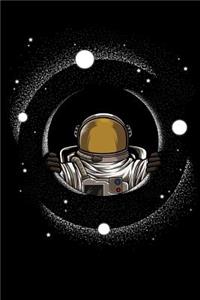 Astronaut Is Looking Through A Black Hole