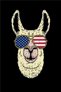 Patriotic Llama: 120 Pages I 6x9 I Graph Paper 4x4 I Funny 4th Of July, Patriotic, Liberty & 1776 Gifts