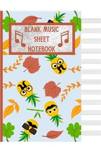 Blank Music Sheet Notebook
