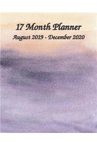 17 Month Planner August 2019 - December 2020 8x10