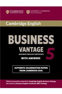 Cambridge English Business 5 Vantage Student's Book with Answers
