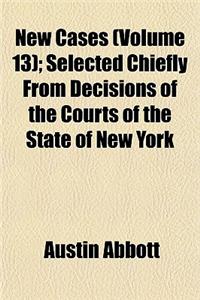 New Cases; Selected Chiefly from Decisions of the Courts of the State of New York Volume 13