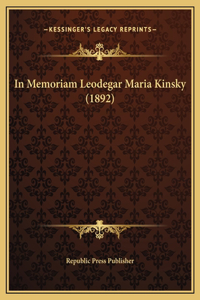 In Memoriam Leodegar Maria Kinsky (1892)