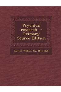 Psychical Research