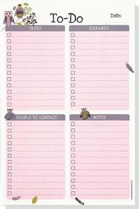 Owl Forest Note Pad (to Do Lis