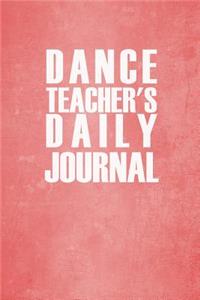 Dance Teacher's Daily Journal